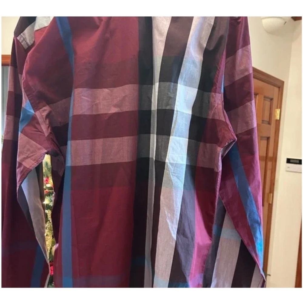 Burberry London England Men's Checkered Shirt - Red and Black size XL - Picture 3 of 7